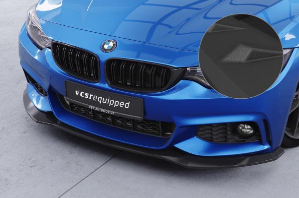 CSR Frontspoiler | Cup-Spoilerlippe mit ABE für BMW 4er (F32/F33/F36) M-Paket CSL736-S strukturiert schwarz matt (keine Lackierung erforderlich)