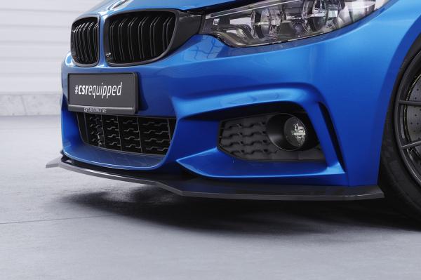 CSR Frontspoiler | Cup-Spoilerlippe mit ABE für BMW 4er (F32/F33/F36) M-Paket CSL736-S strukturiert schwarz matt (keine Lackierung erforderlich)