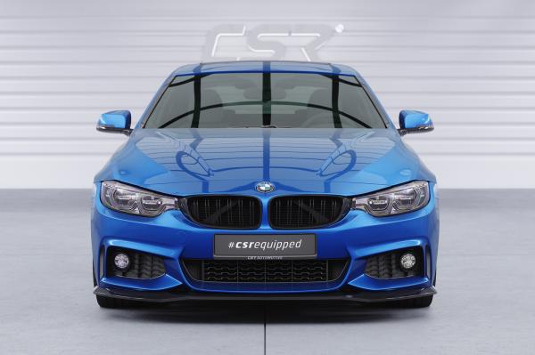 CSR Frontspoiler | Cup-Spoilerlippe mit ABE für BMW 4er (F32/F33/F36) M-Paket CSL736-S strukturiert schwarz matt (keine Lackierung erforderlich)