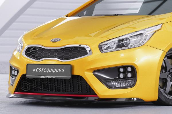 CSR Frontspoiler | Cup-Spoilerlippe mit ABE für Kia Ceed (JD) GT/ Pro Ceed (JD) GT CSL743-C Carbon Look Hochglanz (keine Lackierung erforderlich)
