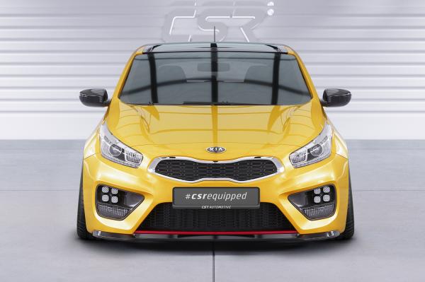 CSR Frontspoiler | Cup-Spoilerlippe mit ABE für Kia Ceed (JD) GT/ Pro Ceed (JD) GT CSL743-C Carbon Look Hochglanz (keine Lackierung erforderlich)