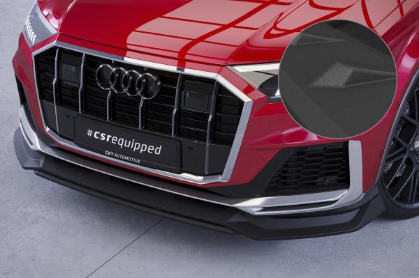 CSR Frontspoiler | Cup-Spoilerlippe mit ABE für Audi Q7 (4M) S-Line / SQ7 (4M) CSL744-S strukturiert schwarz matt (keine Lackierung erforderlich)