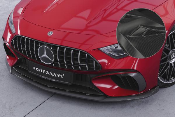 CSR Frontspoiler | Cup-Spoilerlippe mit ABE für Mercedes-Benz SL (R232) AMG CSL745-C Carbon Look Hochglanz (keine Lackierung erforderlich)