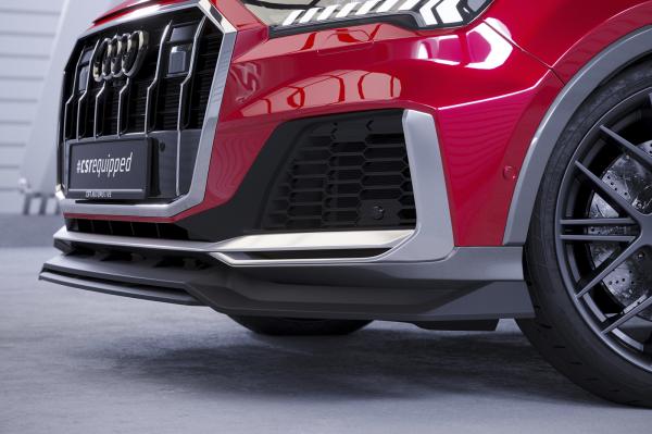 CSR Frontspoiler | Cup-Spoilerlippe mit ABE für Audi Q7 4M S-Line / SQ7 4M CSL748-C Carbon Look Hochglanz (keine Lackierung erforderlich)