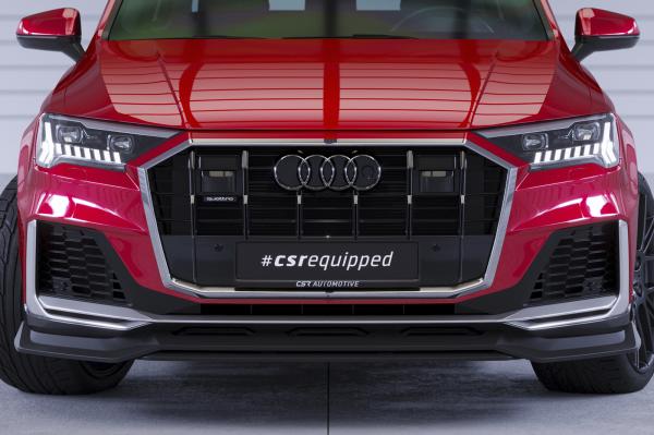 CSR Frontspoiler | Cup-Spoilerlippe mit ABE für Audi Q7 4M S-Line / SQ7 4M CSL748-C Carbon Look Hochglanz (keine Lackierung erforderlich)