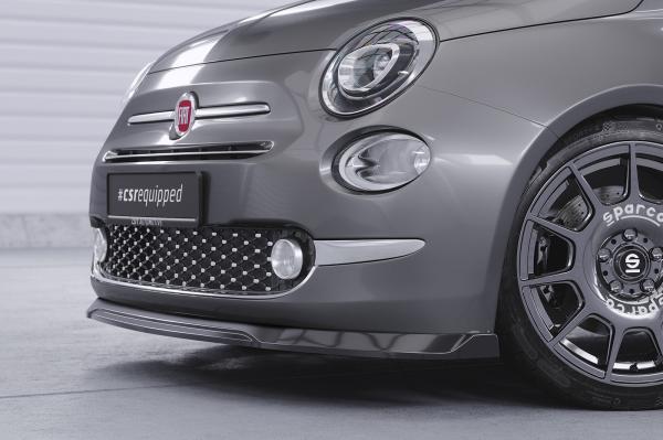 CSR Frontspoiler | Cup-Spoilerlippe mit ABE für Fiat 500 CSL749-C Carbon Look Hochglanz (keine Lackierung erforderlich)