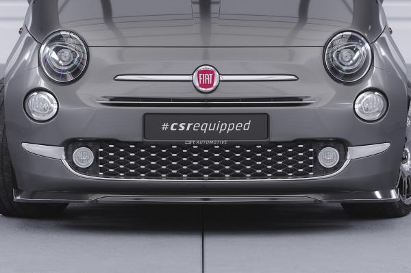 CSR Frontspoiler | Cup-Spoilerlippe mit ABE für Fiat 500 CSL749-C Carbon Look Hochglanz (keine Lackierung erforderlich)