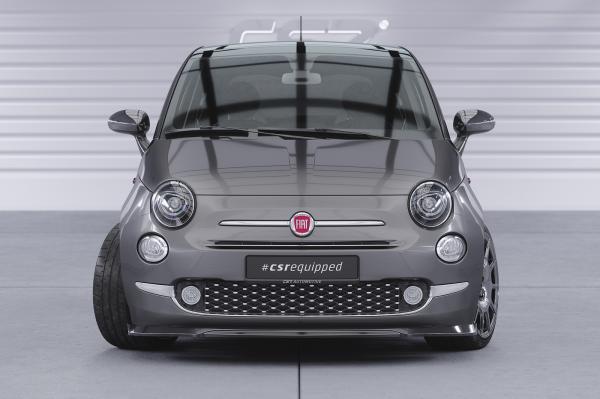 CSR Frontspoiler | Cup-Spoilerlippe mit ABE für Fiat 500 CSL749-C Carbon Look Hochglanz (keine Lackierung erforderlich)