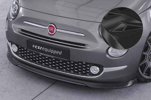 CSR Frontspoiler | Cup-Spoilerlippe mit ABE für Fiat 500 CSL749-G Glossy schwarz Hochglanz (keine Lackierung erforderlich)