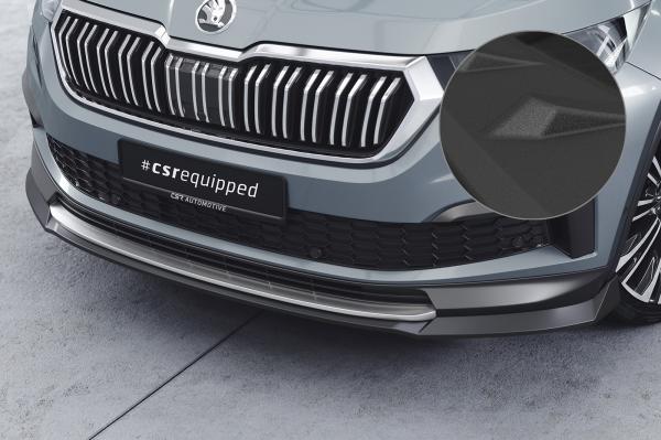 CSR Frontspoiler | Cup-Spoilerlippe mit ABE für Skoda Kodiaq CSL759-S strukturiert schwarz matt (keine Lackierung erforderlich)