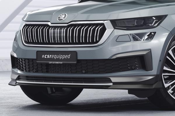 CSR Frontspoiler | Cup-Spoilerlippe mit ABE für Skoda Kodiaq CSL759-G Glossy schwarz Hochglanz (keine Lackierung erforderlich)