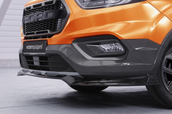 CSR Frontspoiler | Cup-Spoilerlippe mit ABE für Ford Tourneo Custom Active CSL762-C Carbon Look Hochglanz (keine Lackierung erforderlich)