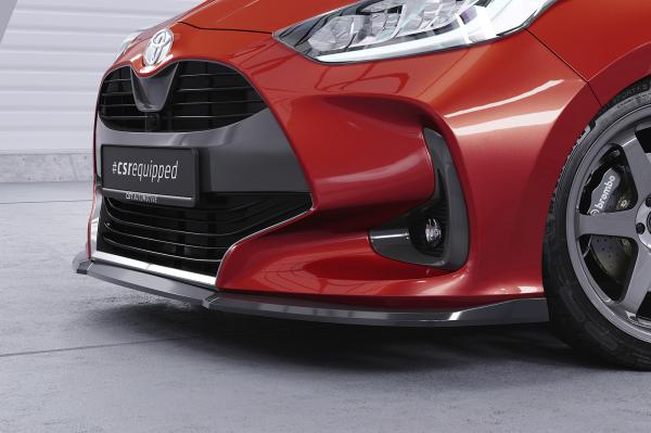 CSR Frontspoiler | Cup-Spoilerlippe mit ABE für Toyota Yaris (XP21) CSL765-G Glossy schwarz Hochglanz (keine Lackierung erforderlich)