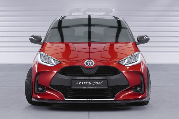CSR Frontspoiler | Cup-Spoilerlippe mit ABE für Toyota Yaris (XP21) CSL765-G Glossy schwarz Hochglanz (keine Lackierung erforderlich)