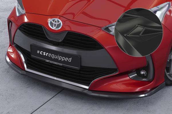 CSR Frontspoiler | Cup-Spoilerlippe mit ABE für Toyota Yaris (XP21) CSL765-G Glossy schwarz Hochglanz (keine Lackierung erforderlich)