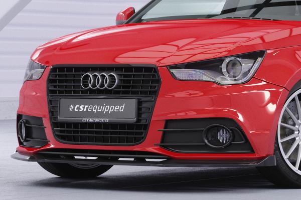 CSR Frontspoiler | Cup-Spoilerlippe mit ABE für Audi A1 (8X) S-Line CSL773-G Glossy schwarz Hochglanz (keine Lackierung erforderlich)