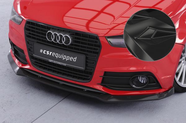 CSR Frontspoiler | Cup-Spoilerlippe mit ABE für Audi A1 (8X) S-Line CSL773-G Glossy schwarz Hochglanz (keine Lackierung erforderlich)