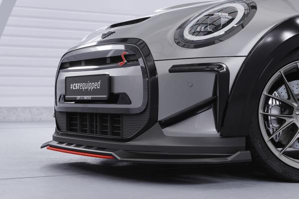 CSR Frontspoiler | Cup-Spoilerlippe mit ABE für Mini F56 Cooper SE CSL775-C Carbon Look Hochglanz (keine Lackierung erforderlich)