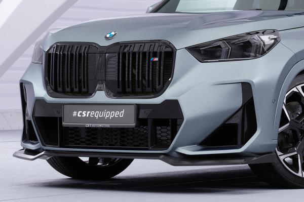 CSR Frontspoiler | Cup-Spoilerlippe mit ABE für BMW X1 U11 M-Paket CSL777-S strukturiert schwarz matt (keine Lackierung erforderlich)