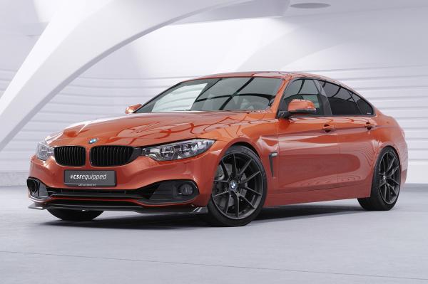 CSR Frontspoiler | Cup-Spoilerlippe mit ABE für BMW 4er F36 Gran Coupe CSL781-C Carbon Look Hochglanz (keine Lackierung erforderlich)