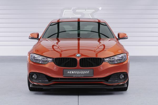CSR Frontspoiler | Cup-Spoilerlippe mit ABE für BMW 4er F36 Gran Coupe CSL781-C Carbon Look Hochglanz (keine Lackierung erforderlich)