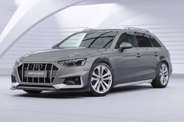 CSR Frontspoiler | Cup-Spoilerlippe mit ABE für Audi A4 B9 (Typ 8W) Allroad CSL783-C Carbon Look Hochglanz (keine Lackierung erforderlich)