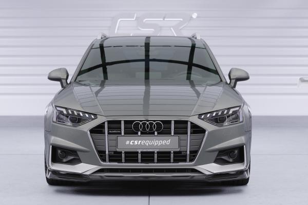 CSR Frontspoiler | Cup-Spoilerlippe mit ABE für Audi A4 B9 (Typ 8W) Allroad CSL783-C Carbon Look Hochglanz (keine Lackierung erforderlich)