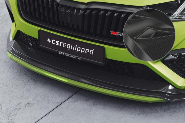 CSR Frontspoiler | Cup-Spoilerlippe mit ABE für Skoda Octavia 4 RS CSL784-C Carbon Look Hochglanz (keine Lackierung erforderlich)