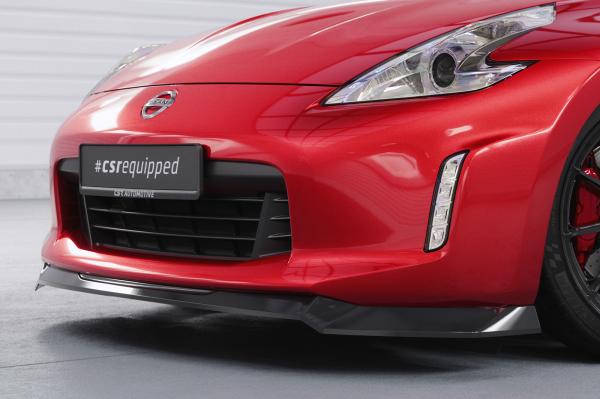 CSR Frontspoiler | Cup-Spoilerlippe mit ABE für Nissan 370Z (Z34) CSL788-S strukturiert schwarz matt (keine Lackierung erforderlich)