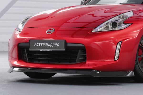 CSR Frontspoiler | Cup-Spoilerlippe mit ABE für Nissan 370Z (Z34) CSL788-S strukturiert schwarz matt (keine Lackierung erforderlich)