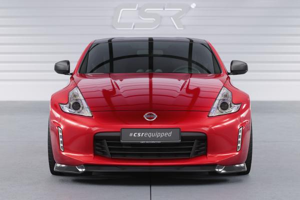 CSR Frontspoiler | Cup-Spoilerlippe mit ABE für Nissan 370Z (Z34) CSL788-S strukturiert schwarz matt (keine Lackierung erforderlich)