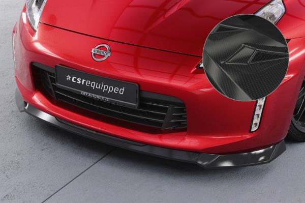 CSR Frontspoiler | Cup-Spoilerlippe mit ABE für Nissan 370Z (Z34) CSL788-C Carbon Look Hochglanz (keine Lackierung erforderlich)