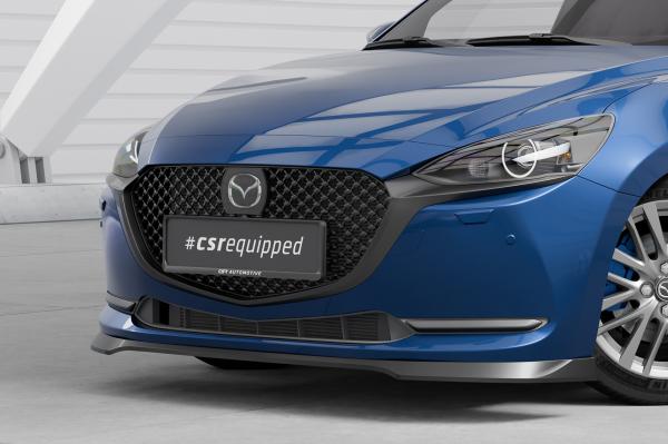 CSR Frontspoiler | Cup-Spoilerlippe mit ABE für Mazda 2 (Typ DJ) CSL789-C Carbon Look Hochglanz (keine Lackierung erforderlich)
