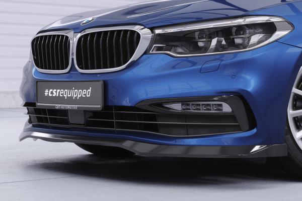 CSR Frontspoiler | Cup-Spoilerlippe mit ABE für BMW 5er G30 / G31 CSL791-C Carbon Look Hochglanz (keine Lackierung erforderlich)