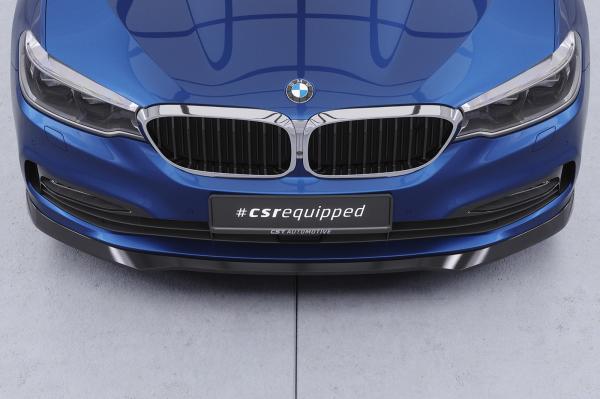 CSR Frontspoiler | Cup-Spoilerlippe mit ABE für BMW 5er G30 / G31 CSL791-C Carbon Look Hochglanz (keine Lackierung erforderlich)