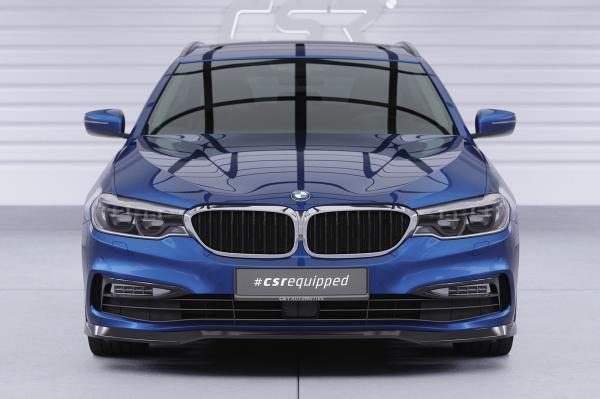 CSR Frontspoiler | Cup-Spoilerlippe mit ABE für BMW 5er G30 / G31 CSL791-C Carbon Look Hochglanz (keine Lackierung erforderlich)