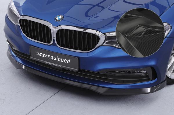 CSR Frontspoiler | Cup-Spoilerlippe mit ABE für BMW 5er G30 / G31 CSL791-C Carbon Look Hochglanz (keine Lackierung erforderlich)