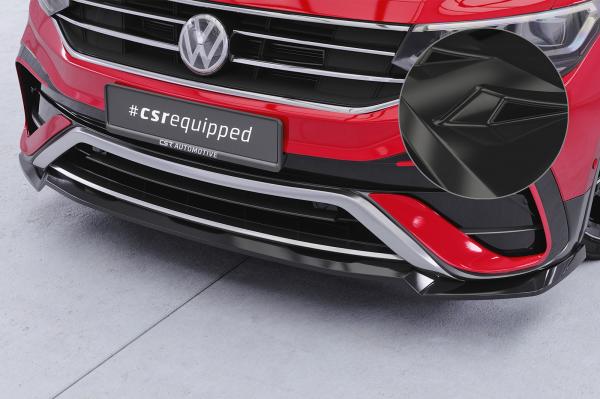 CSR Frontspoiler | Cup-Spoilerlippe mit ABE für VW Tiguan 2 (Typ AD) Allspace CSL793-G Glossy schwarz Hochglanz (keine Lackierung erforderlich)