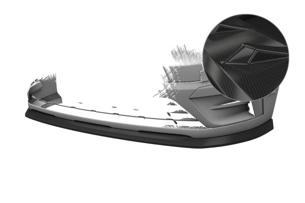 CSR Frontspoiler | Cup-Spoilerlippe mit ABE für Renault Trafic III CSL797-C Carbon Look Hochglanz (keine Lackierung erforderlich)