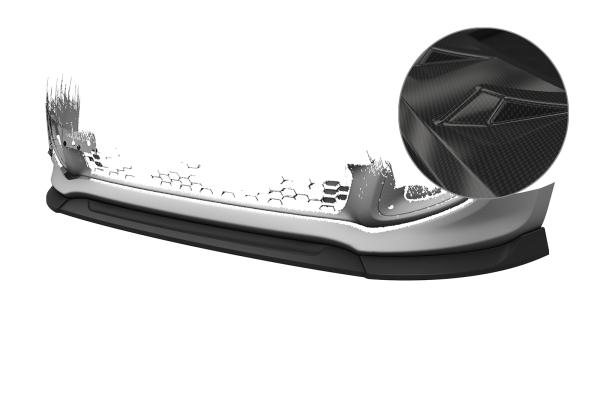 CSR Frontspoiler | Cup-Spoilerlippe mit ABE für Kia Picanto (TA) Sport CSL800-C Carbon Look Hochglanz (keine Lackierung erforderlich)