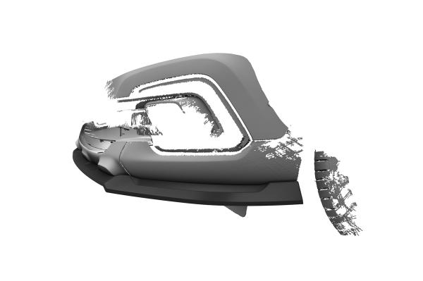 CSR Frontspoiler | Cup-Spoilerlippe mit ABE für Renault Captur 1  CSL802-G Glossy schwarz Hochglanz (keine Lackierung erforderlich)