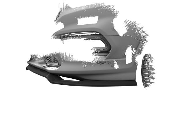 CSR Frontspoiler | Cup-Spoilerlippe mit ABE für Ford Transit Custom / Tourneo Custom Sport CSL803-S strukturiert schwarz matt (keine Lackierung erforderlich)