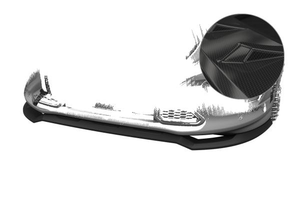 CSR Frontspoiler | Cup-Spoilerlippe mit ABE für Ford Transit Custom / Tourneo Custom Sport CSL803-C Carbon Look Hochglanz (keine Lackierung erforderlich)