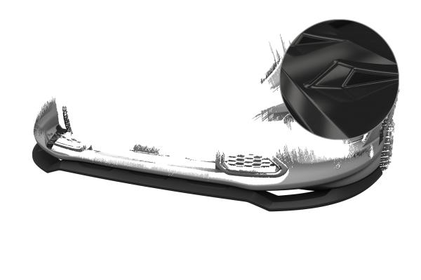 CSR Frontspoiler | Cup-Spoilerlippe mit ABE für Ford Transit Custom / Tourneo Custom Sport CSL803-G Glossy schwarz Hochglanz (keine Lackierung erforderlich)