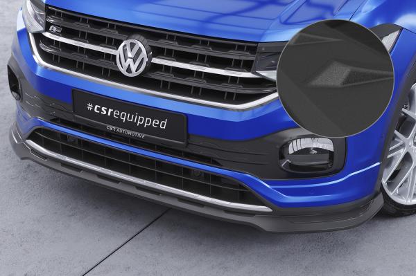 CSR Frontspoiler | Cup-Spoilerlippe mit ABE für VW T-Cross (Typ C1) CSL805-S strukturiert schwarz matt (keine Lackierung erforderlich)
