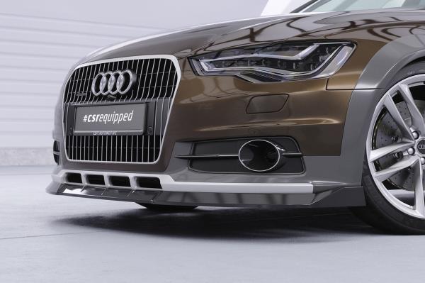 CSR Frontspoiler | Cup-Spoilerlippe mit ABE für Audi A6 C7 (Typ 4G) Allroad CSL809-S strukturiert schwarz matt (keine Lackierung erforderlich)