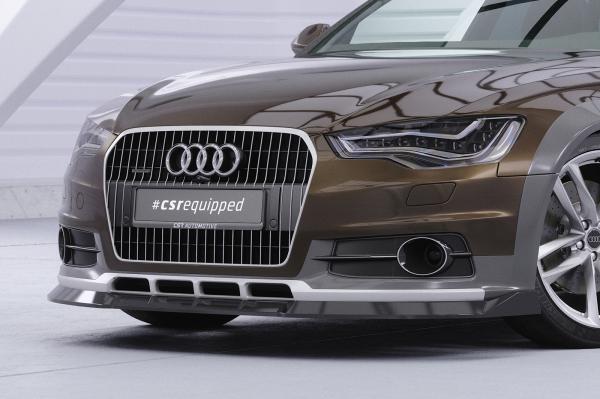 CSR Frontspoiler | Cup-Spoilerlippe mit ABE für Audi A6 C7 (Typ 4G) Allroad CSL809-S strukturiert schwarz matt (keine Lackierung erforderlich)