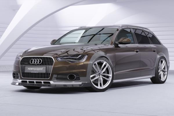 CSR Frontspoiler | Cup-Spoilerlippe mit ABE für Audi A6 C7 (Typ 4G) Allroad CSL809-S strukturiert schwarz matt (keine Lackierung erforderlich)