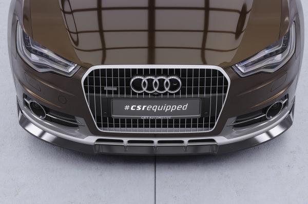 CSR Frontspoiler | Cup-Spoilerlippe mit ABE für Audi A6 C7 (Typ 4G) Allroad CSL809-S strukturiert schwarz matt (keine Lackierung erforderlich)