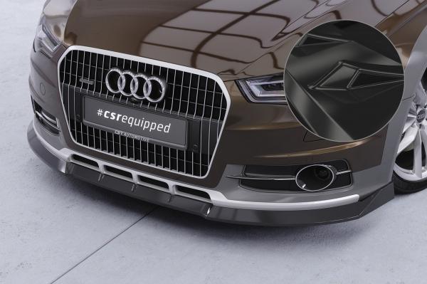 CSR Frontspoiler | Cup-Spoilerlippe mit ABE für Audi A6 C7 (Typ 4G) Allroad CSL809-G Glossy schwarz Hochglanz (keine Lackierung erforderlich)